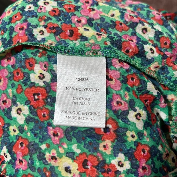 Rachel Zoe Floral Long Sleeve Top - Green and Red - Picture 11 of 12